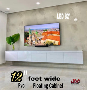 12' Modern PVC TV Floating Cabinet